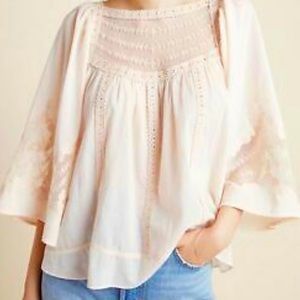 Anthropology Valentina Peasant Blouse Size 6 Retails $130